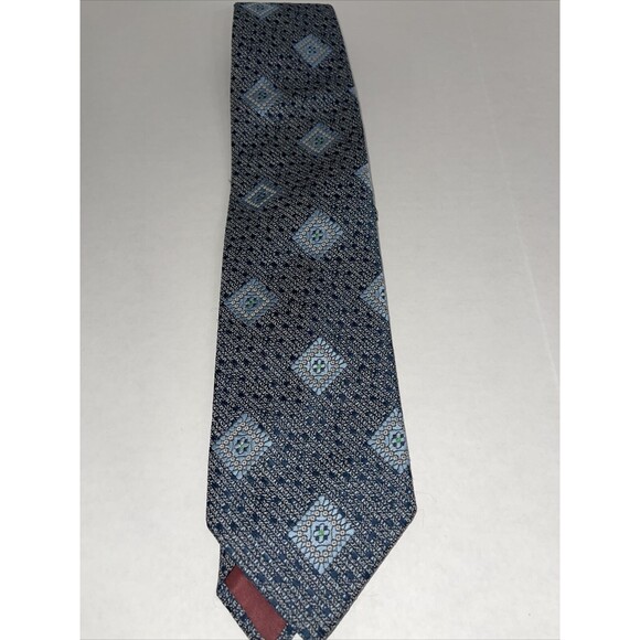 Vintage 1970s JC Penney Men's Blue Tie Texturized Polyester 56" X 4" Mm57 - Picture 2 of 7